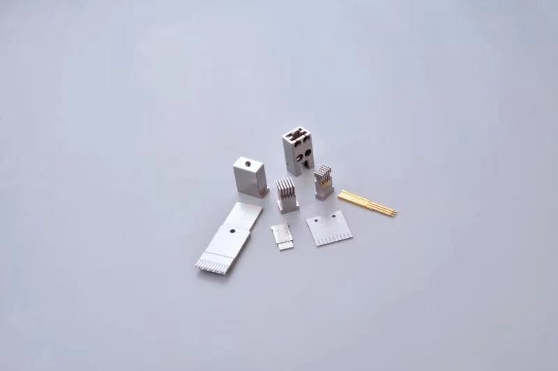 High Precision Connector Mold Parts 0.05 Angle Clearness With Elmax , Viking Material